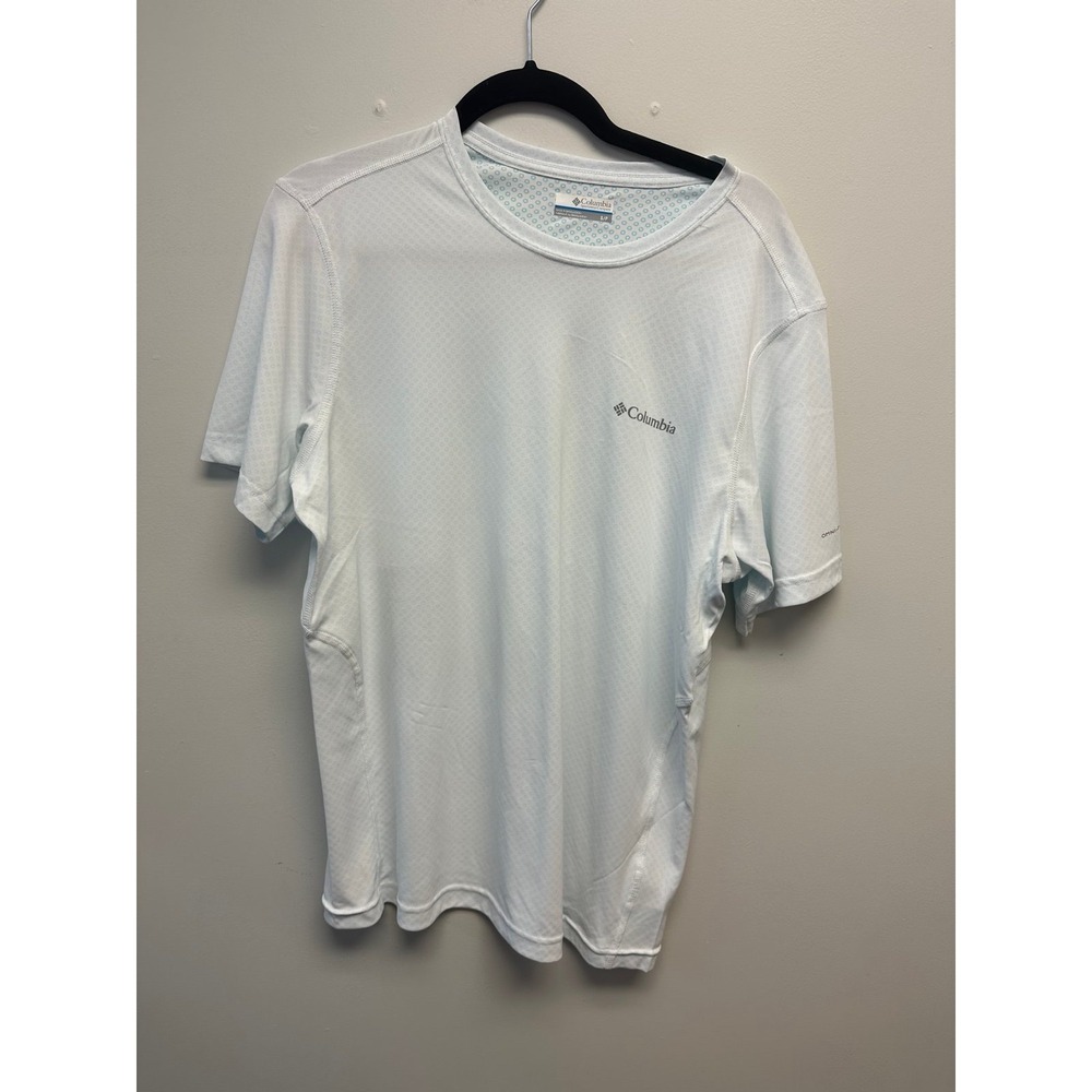Columbia Mens Omni-Freeze Zero Short Sleeve T-Shirt Light Blue Small Hiking Top